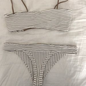 Boys + Arrows black, white & tan bikini